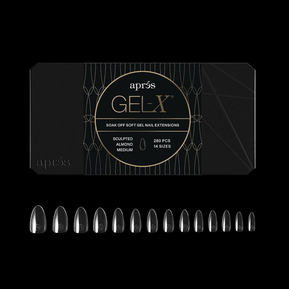 Après Gel-X Sculpted Almond Medium Nail Tips Box, 280 Count — product view