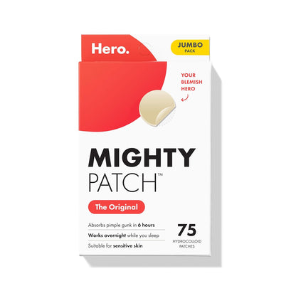 Mighty Patch Original Hydrocolloid Pimple Patches, 75 Count