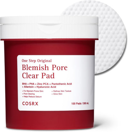 COSRX One Step Original Blemish Pore Clear Pad, 100 Pads
