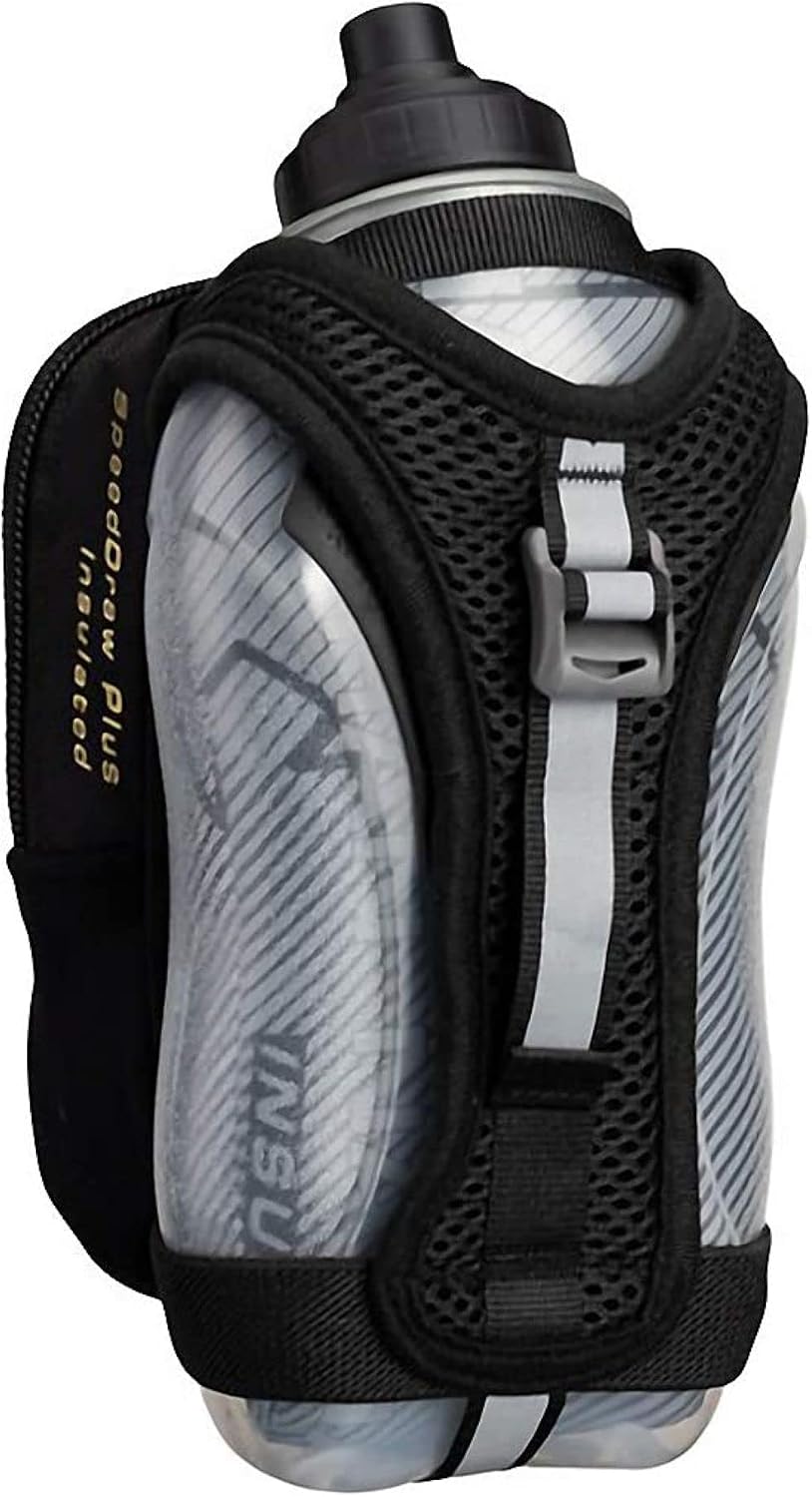 Nathan SpeedDraw Plus Insulated Flask 18 oz, Black/Metallic Gold — alternate product view