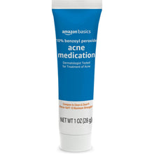 Amazon Basics 10% Benzoyl Peroxide Acne Treatment Gel, Maximum Strength, 1 fl oz (30ml)