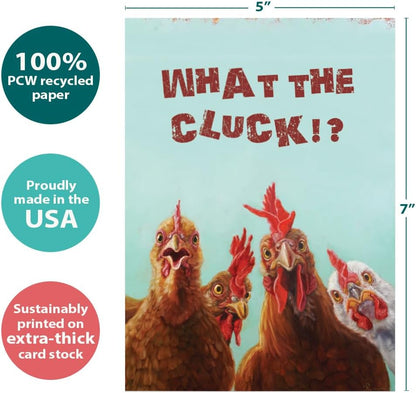 Tree-Free Greetings What The Cluck Birthday Card, 5 x 7 in - view 3