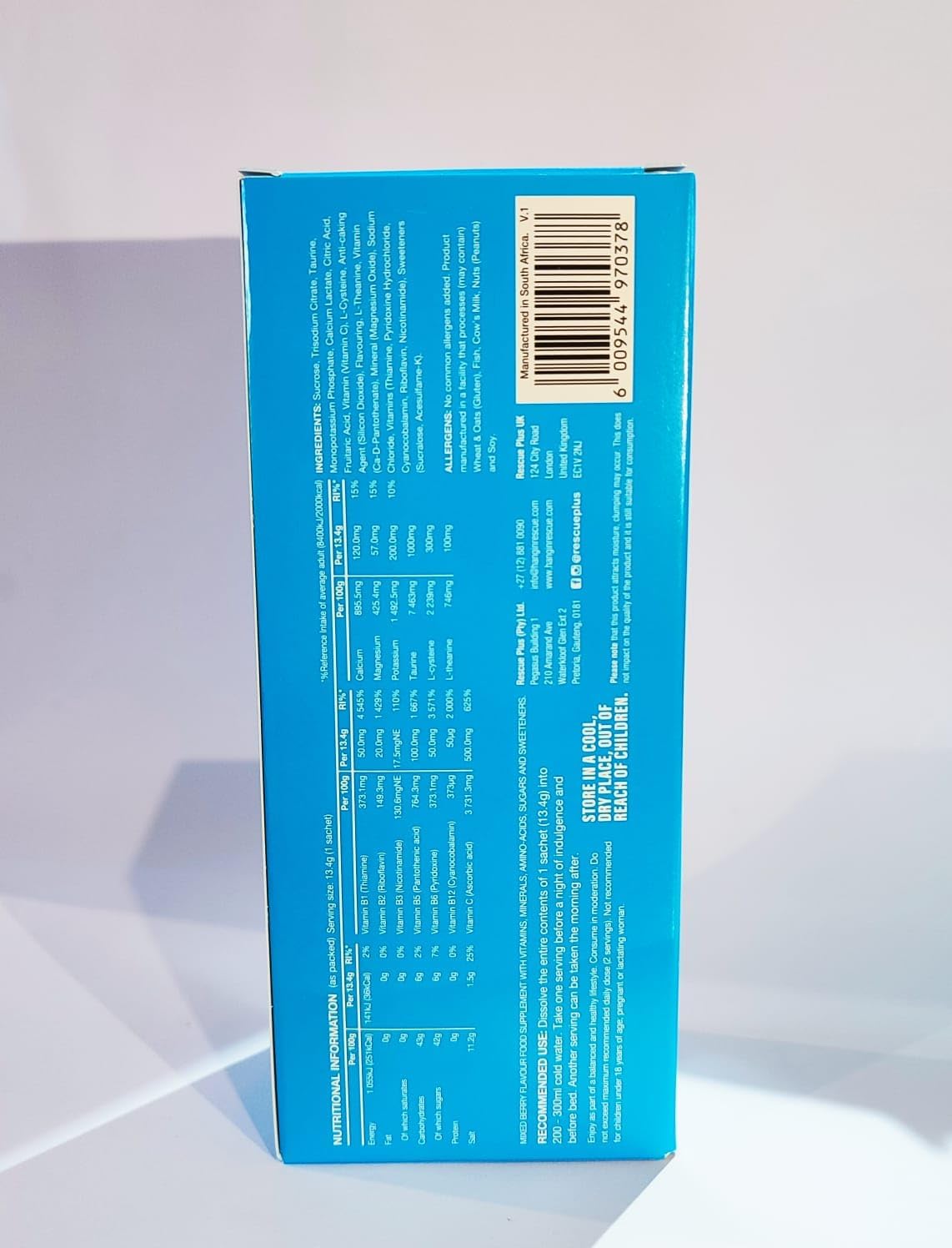 Hangin' Rescue+ Electrolyte Drink Mix Original, 12 Sachets - view 3