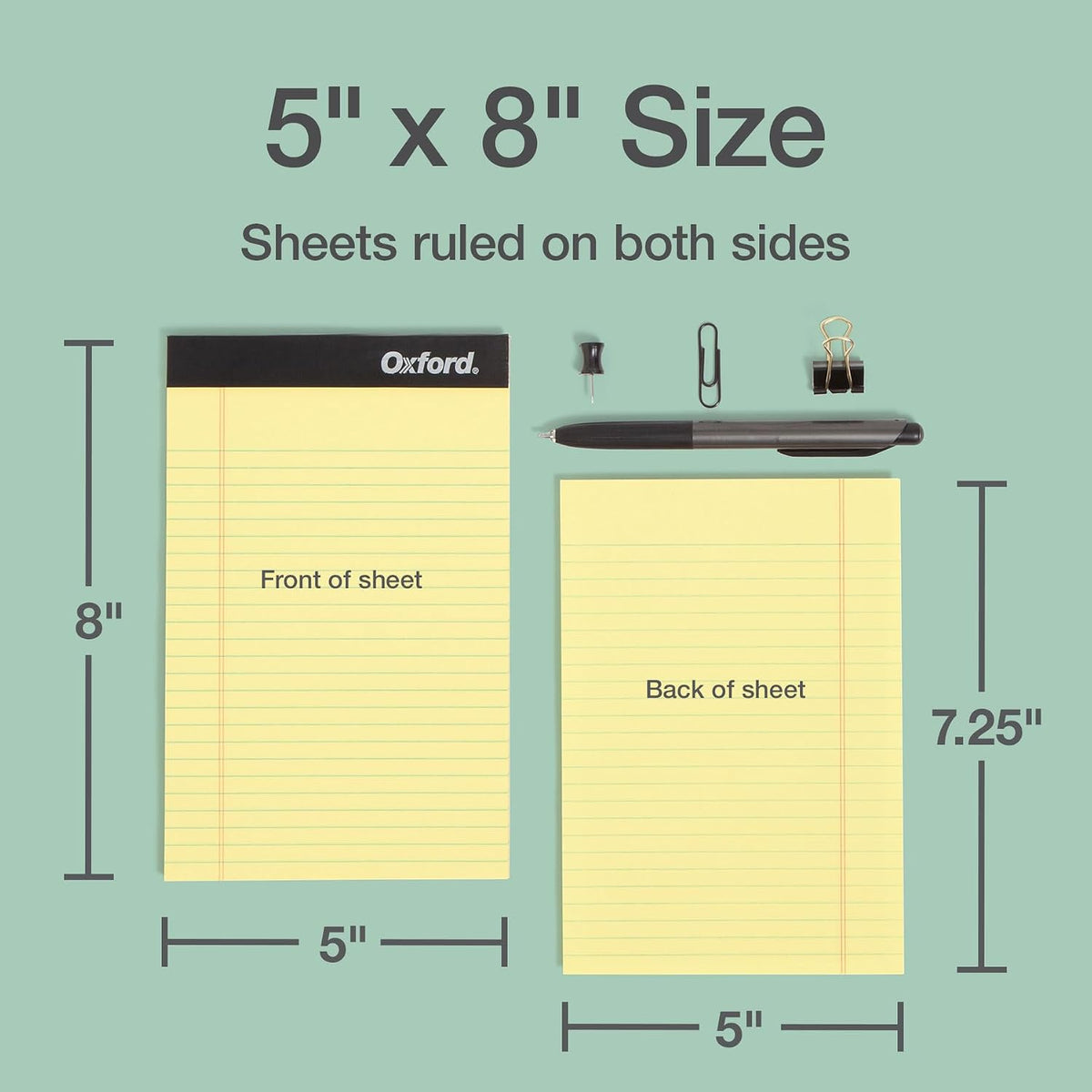 Oxford Premium Jr. Legal Pads, 5 x 8 Inch, 50 Sheets (Pack of 6) - view 2