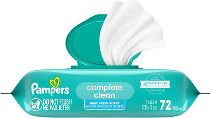 Pampers Complete Clean Baby Wipes, Fresh Scent, 72 Count - view 6