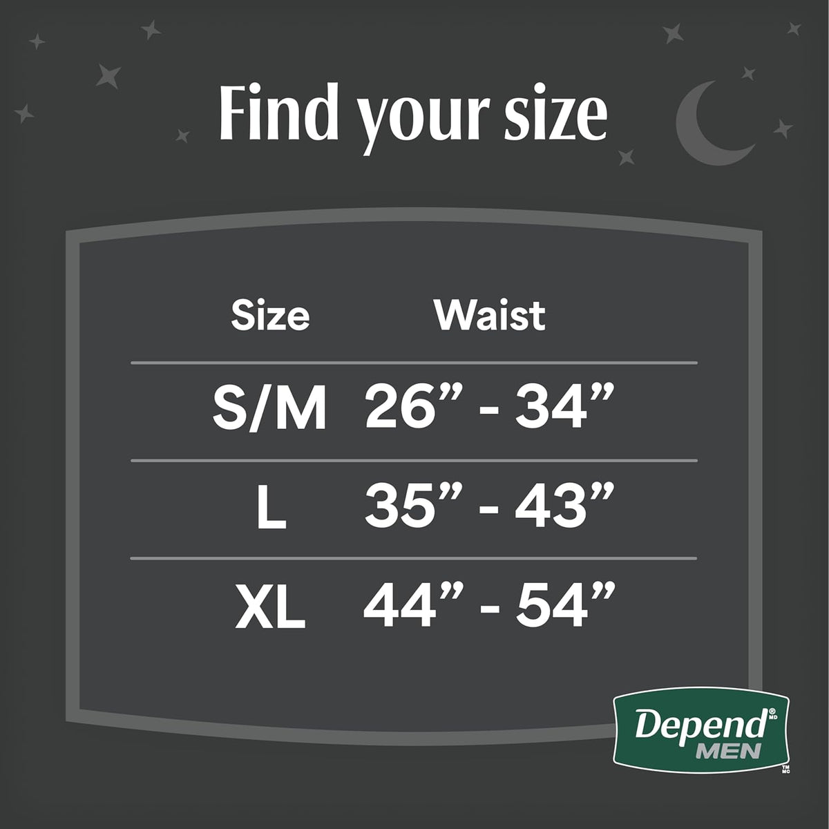 Depend Night Defense Incontinence Underwear for Men, Large, 56 Count - view 4