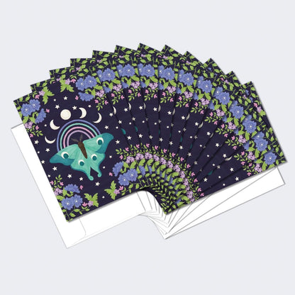 Tree-Free Greetings Lunar Moth All Occasion Notecards 4 x 6 Inch, Pack of 12