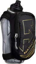 Nathan SpeedDraw Plus Insulated Flask 18 oz, Black/Metallic Gold