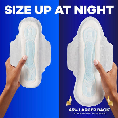 Always Maxi Overnight Pads with Wings - Size 4, Unscented, 26 Count - view 6