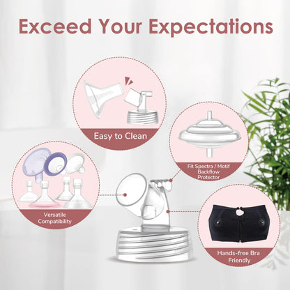 Maymom Wide-Mouth Breast Pump Connectors, 2 Pieces - view 6