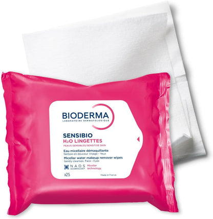 Bioderma Sensibio H2O Micelle Solution Make-Up Removing Wipes, 25 Count - view 4