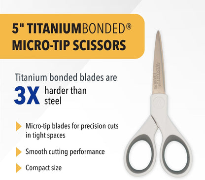 Westcott 5-Inch Micro-Tip Titanium-Bonded Craft Scissors - view 3