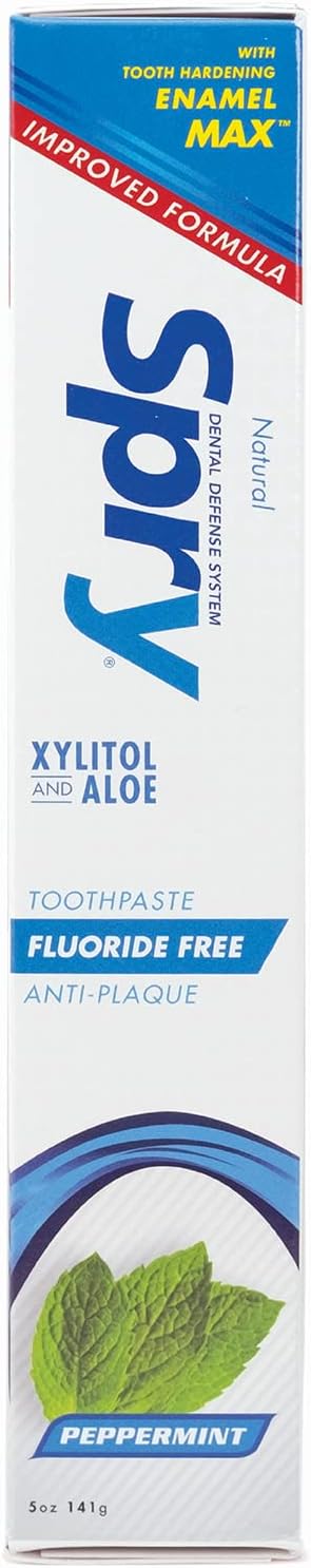 Spry Natural Fluoride Free Xylitol Toothpaste Peppermint 141 g - Pack of 3 - view 4