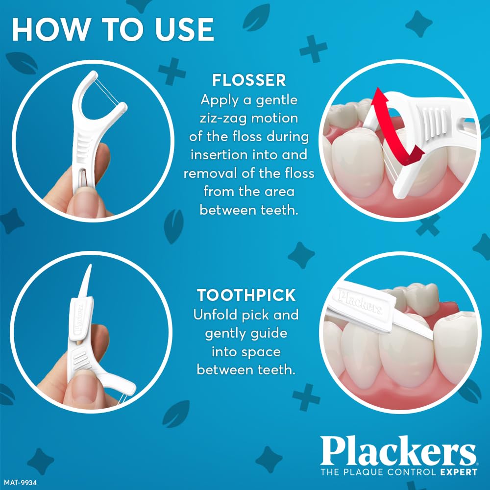 Plackers Eco Twin-Line Floss Picks with Folding Toothpick, 30 Count - view 4