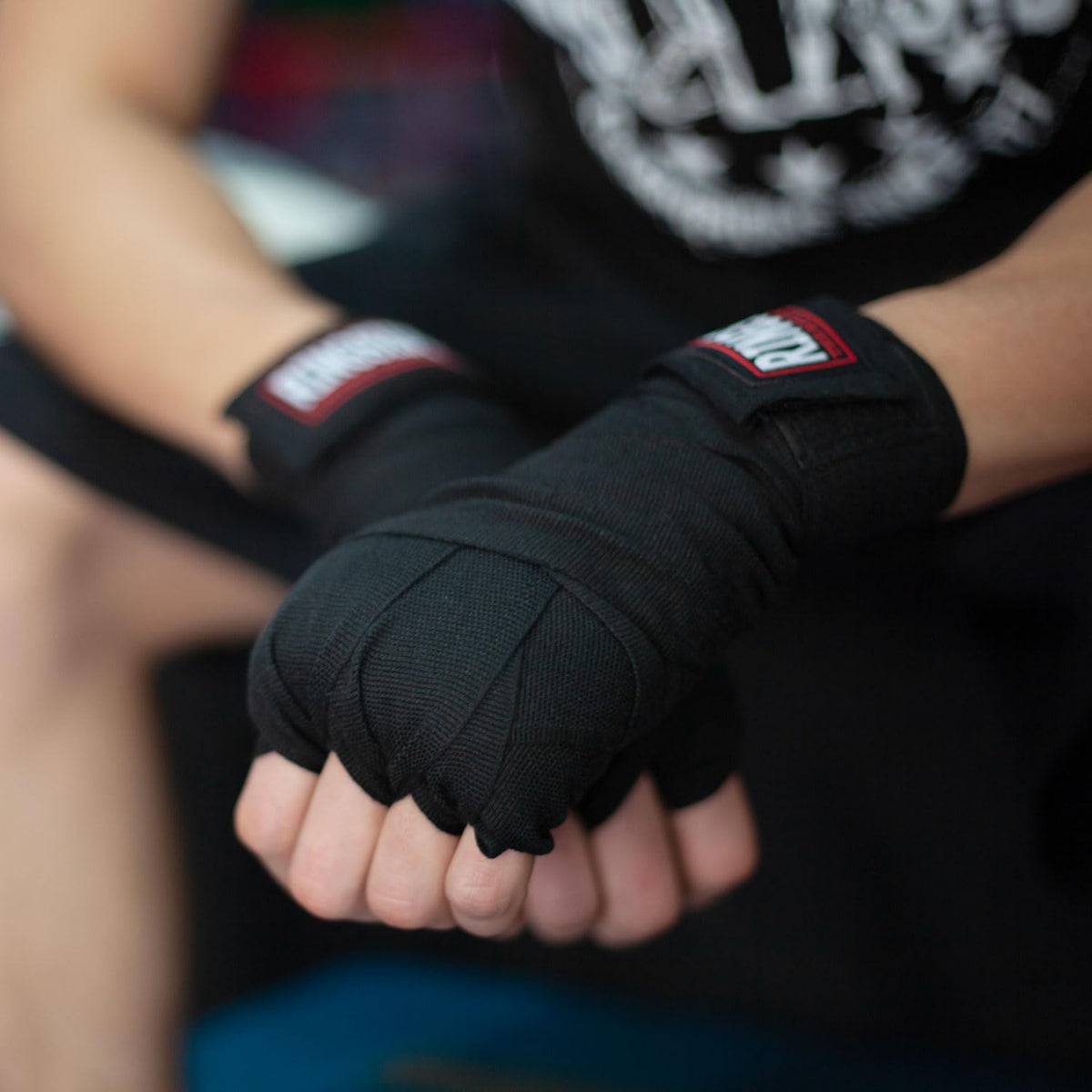 Ringside Mexican Style Boxing Hand Wraps 180", 1 Pair, Black — alternate product view