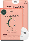 Rael Collagen Face Sheet Masks, Plumping & Smoothing, 5 Sheets
