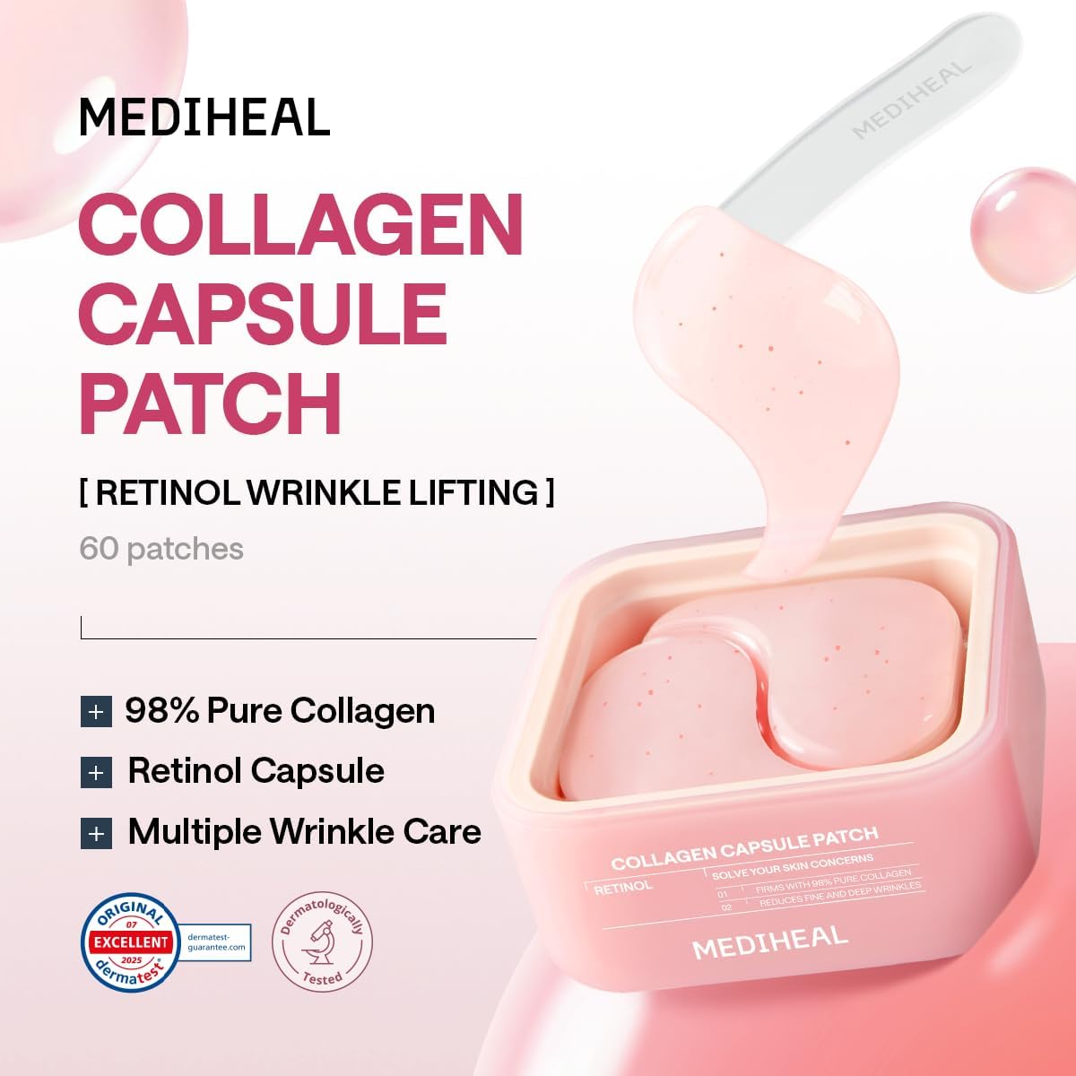 Mediheal Retinol Collagen Capsule Eye Patches, 60 Count - view 2