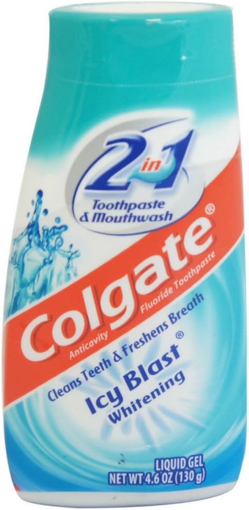 Colgate 2 in 1 Toothpaste and Mouthwash, Whitening Icy Blast 130 g (4.6 oz), Pack of 2 — alternate product view