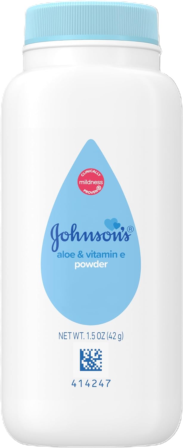 Johnson's Baby Naturally Derived Cornstarch Baby Powder, 1.5 oz