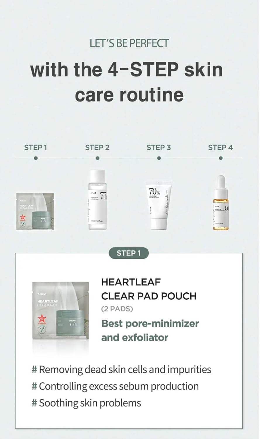 Anua Heartleaf Trial Kit: Toner, Lotion, Ampoule and Clear Pads - view 4