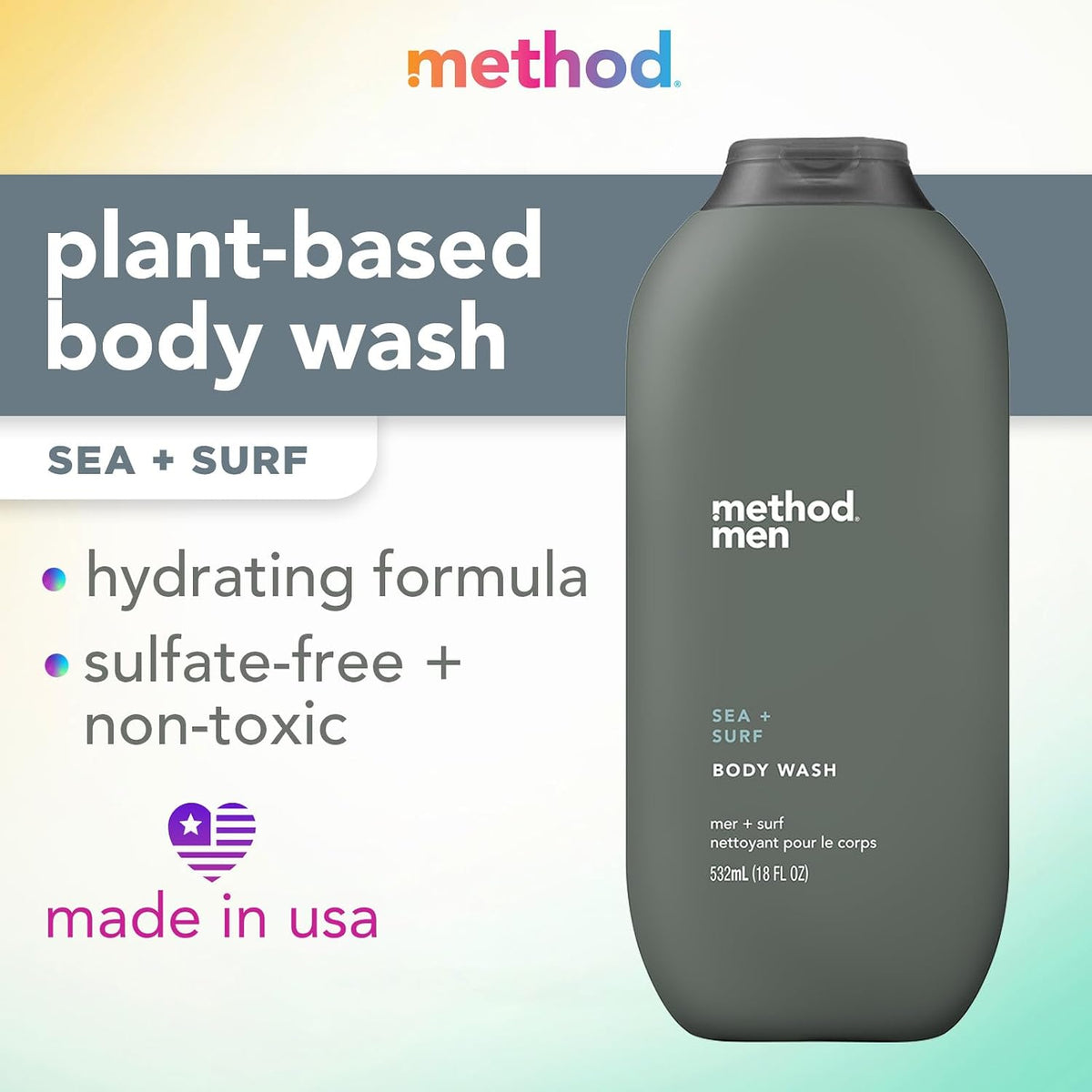 Method Men Body Wash Sea Surf 18 fl oz (532 ml) - view 2