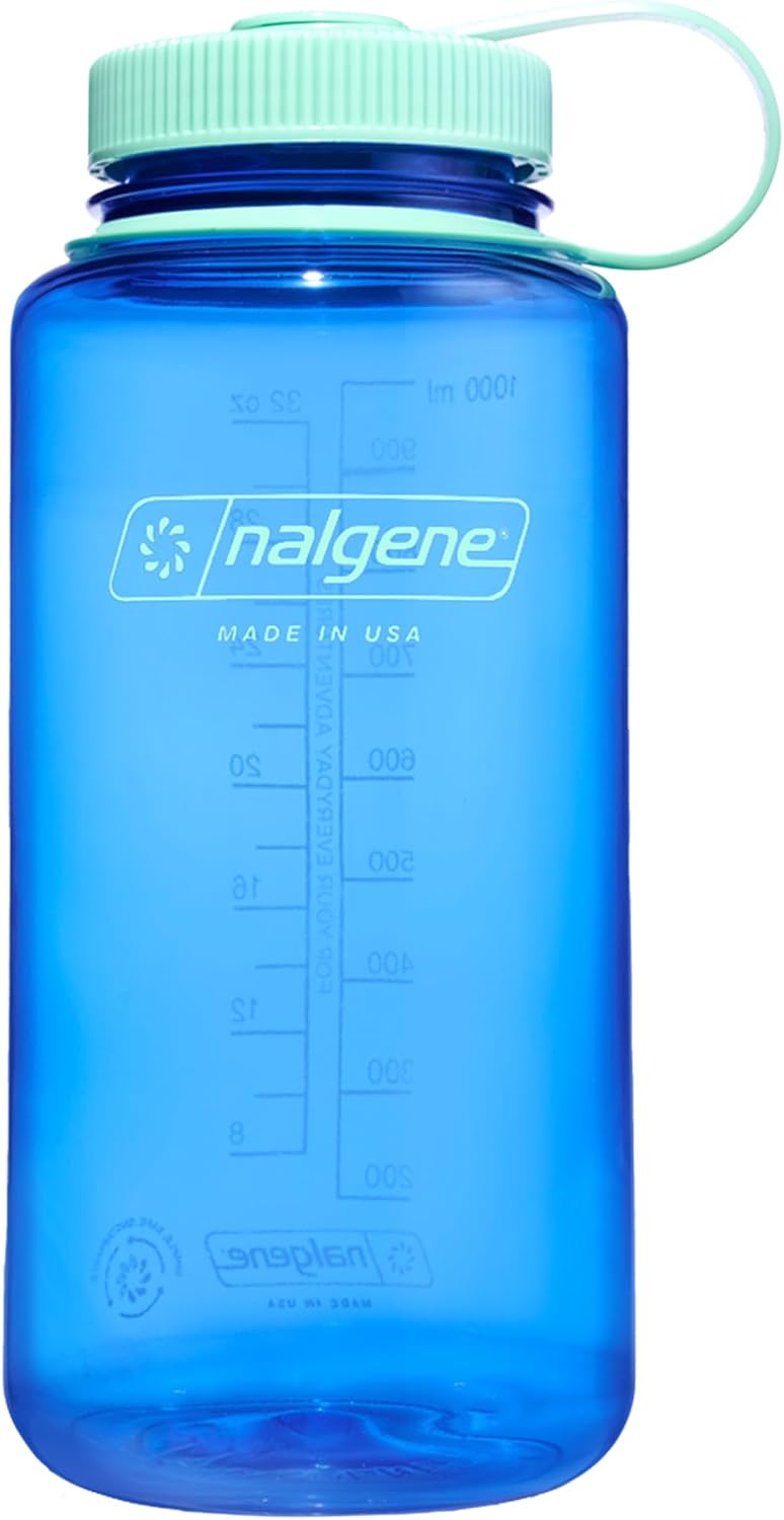 Nalgene Wide Mouth Water Bottle, 32 oz (1 Litre), Cornflower Blue — product view