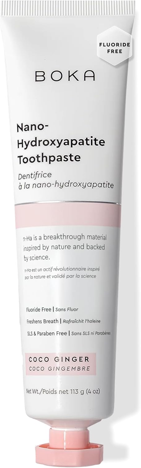 Boka Fluoride-Free Nano Hydroxyapatite Toothpaste, Ginger