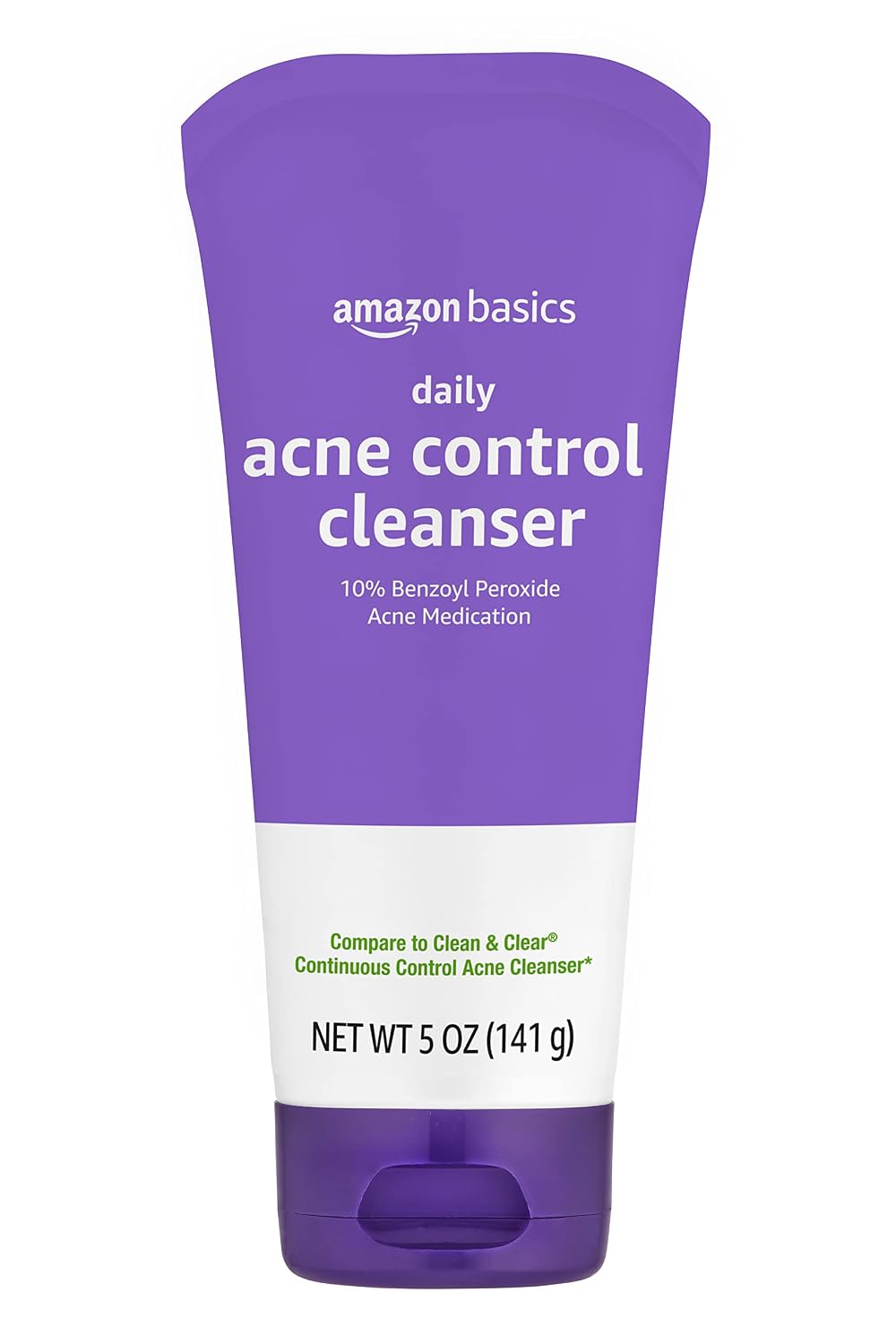 Amazon Basics Daily Acne Control Cleanser 10% Benzoyl Peroxide 5 oz (141 g) — product view