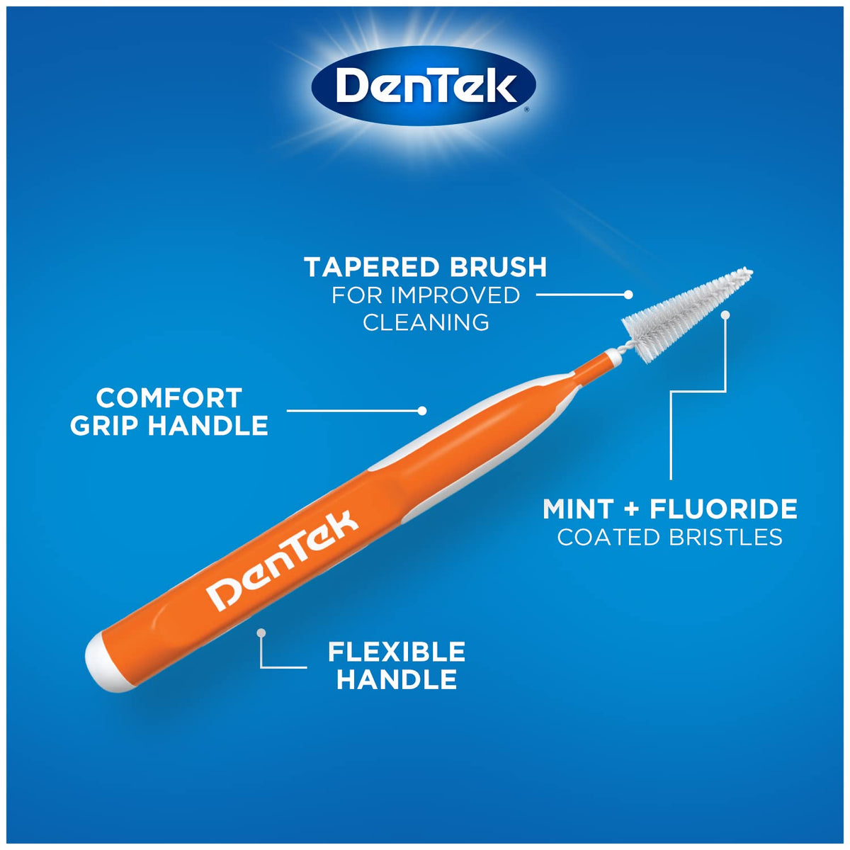DenTek Easy Brush Interdental Cleaners Standard Mint, 16 Count, Pack of 2 - view 3