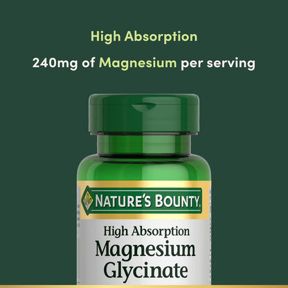 Nature's Bounty High Absorption Magnesium Glycinate 240 mg, 120 Capsules - view 3