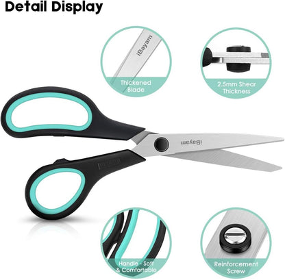 iBayam 8.5 Inch Heavy Duty All Purpose Scissors, Pack of 3 - view 4