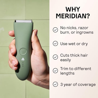 Meridian The Trimmer Original Body Hair Trimmer, Sage - view 2