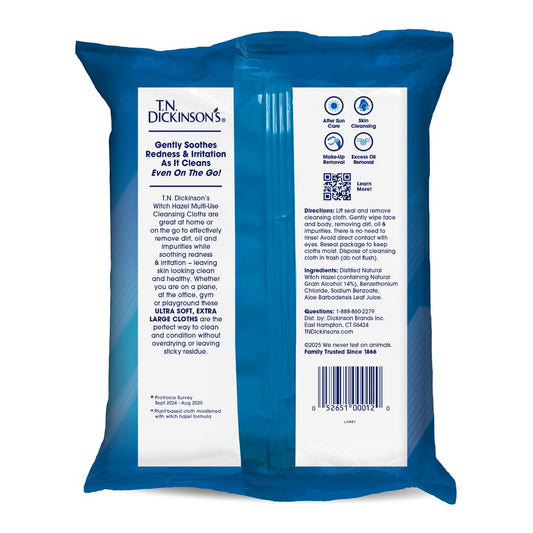 T.N. Dickinson's Witch Hazel Cleansing Cloths, 25 Wipes - view 2
