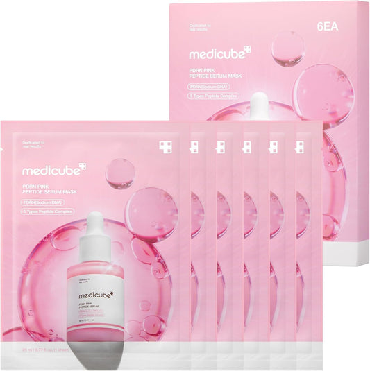 medicube PDRN Pink Peptide Ampoule Sheet Mask 6 Pack