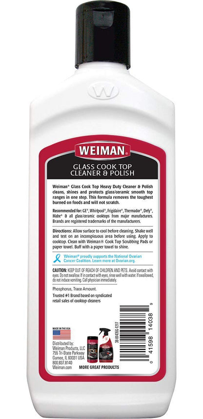 Weiman Glass Cook Top Heavy Duty Cleaner and Polish, 10 oz - view 2