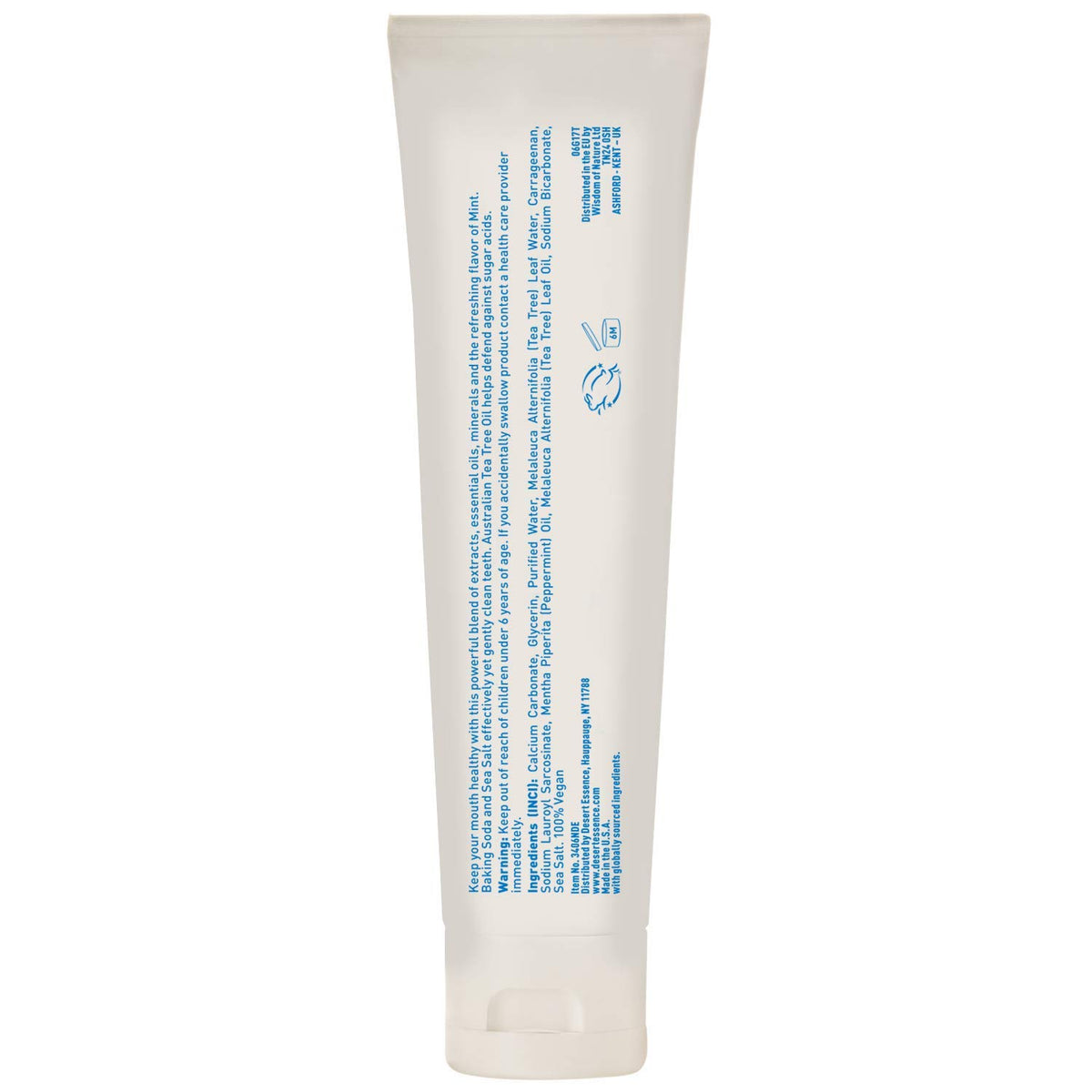 Desert Essence Natural Tea Tree Oil Mint Toothpaste, 6.25 oz — alternate product view