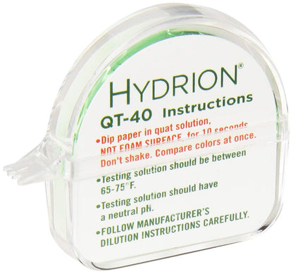 Hydrion QT-40 Quat Sanitiser Test Tape, 0-500 ppm, 15 ft Roll - view 3
