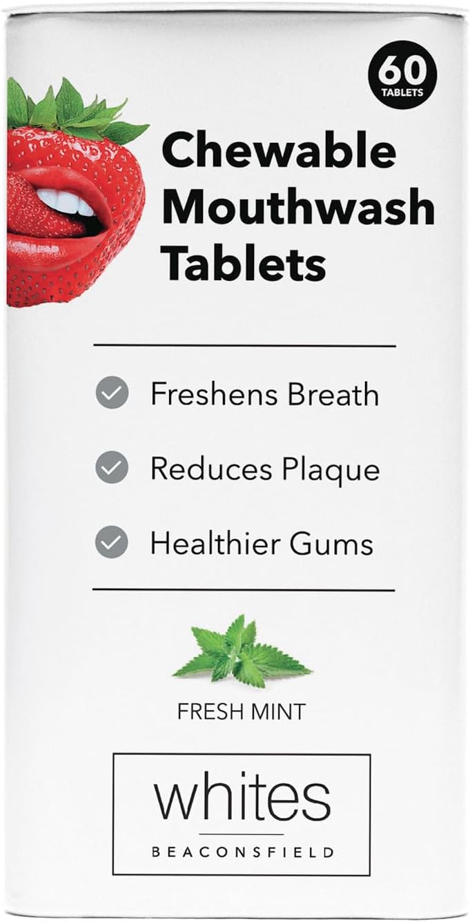 Whites Beaconsfield Chewable Mouthwash Tablets with Fluoride 60 Count — product view