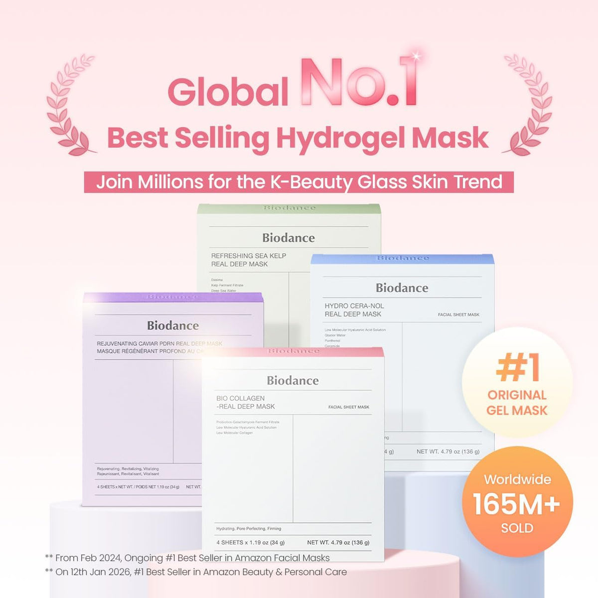 BIODANCE Bio-Collagen Real Deep Hydrogel Overnight Face Mask 4 Pack — alternate product view