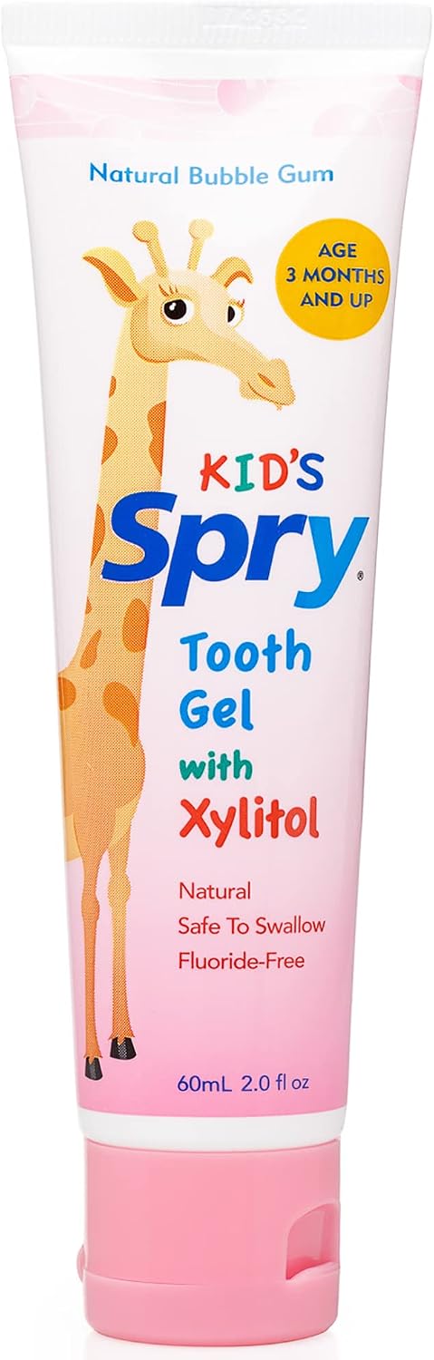 Spry Natural Kids Xylitol Tooth Gel Bubble Gum 60 ml Pack of 3