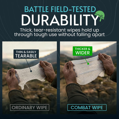 Combat Wipes ACTIVE Outdoor Wet Wipes, 25 Count - view 3