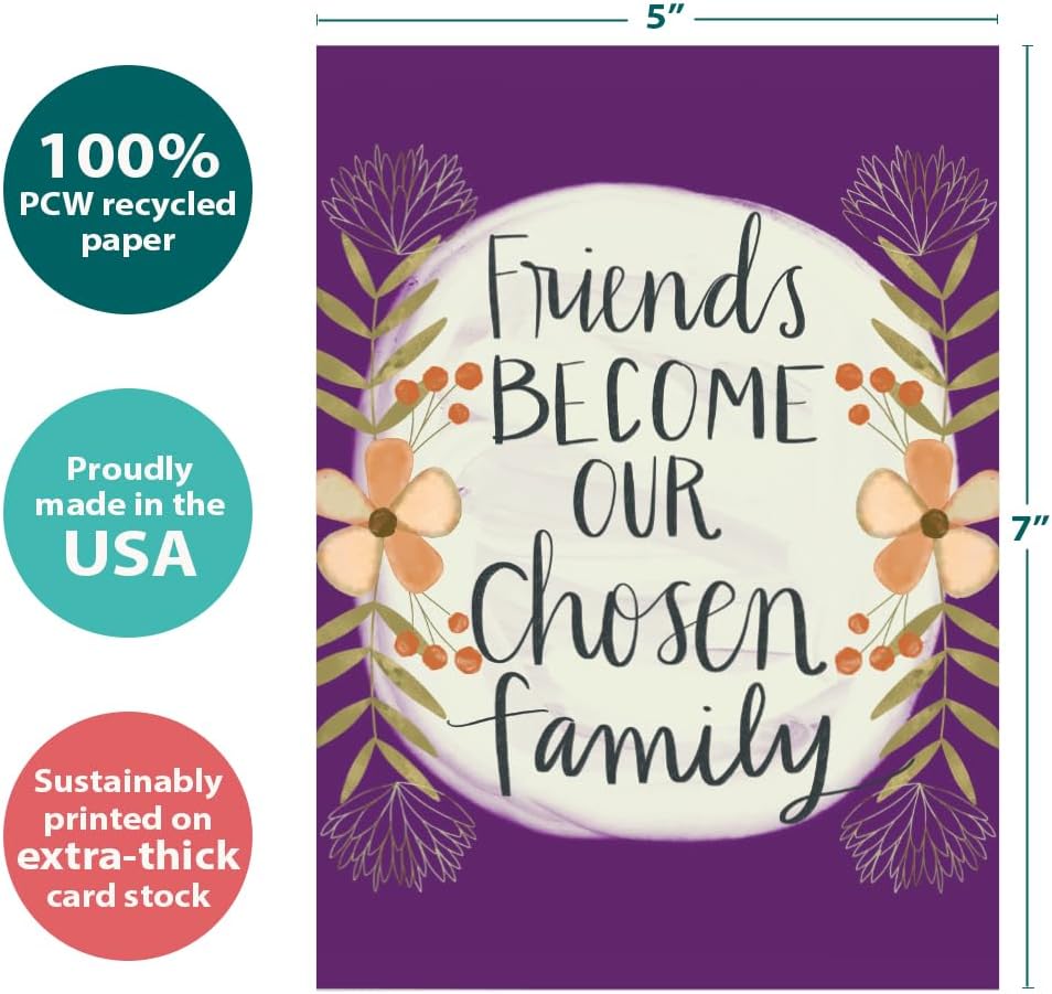 Tree-Free Greetings Birthday Cards, Chosen Family, 2 Cards - view 3