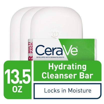 CeraVe Hydrating Cleanser Bar with 5% Moisturising Cream, Pack of 3 - view 2