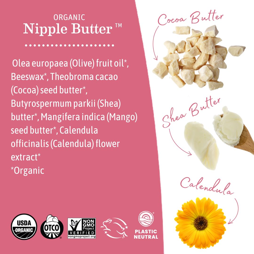 Earth Mama Organic Nipple Butter, Lanolin-Free Cream, 2 fl oz (60 ml) - view 6
