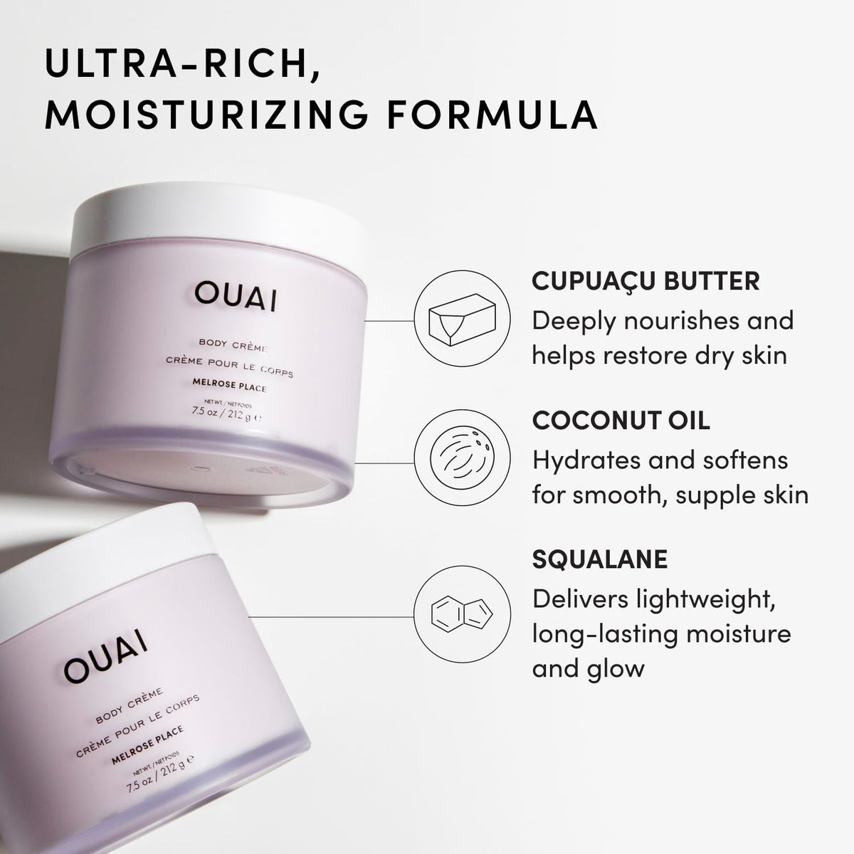 OUAI Melrose Place Whipped Body Cream, 7.5 oz - view 5