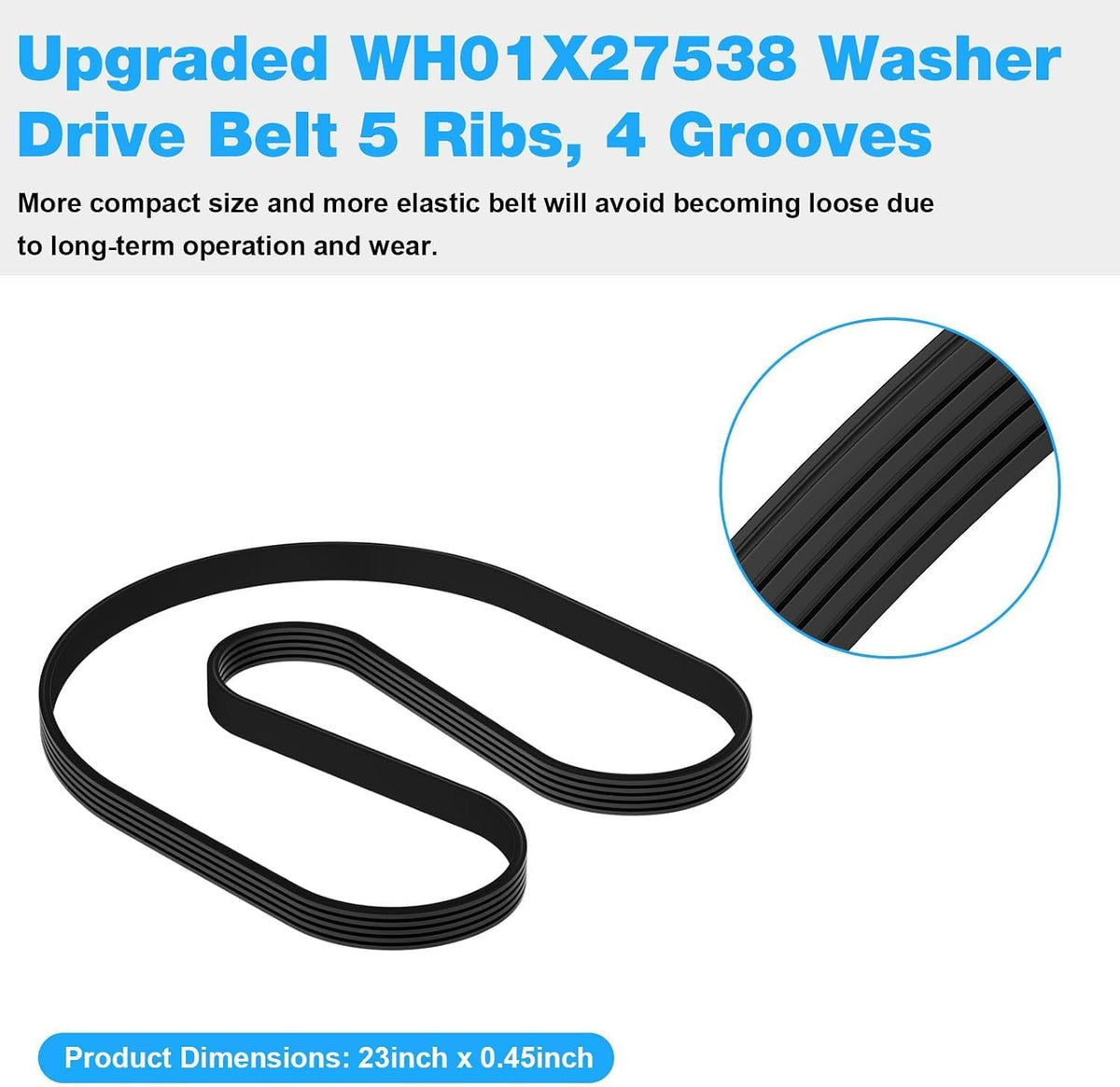 GE WH01X27538 Washer Drive Belt - view 3