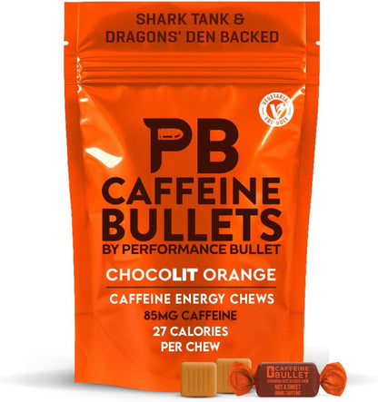 Caffeine Bullet 85mg Caffeine Chews Chocolate Orange 40 Count