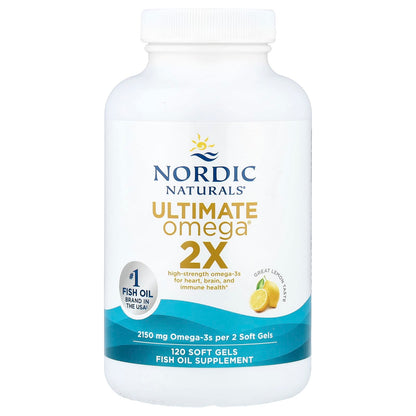 Nordic Naturals Ultimate Omega 2X Lemon, 120 Softgels (1,075 mg per Softgel) - view 3