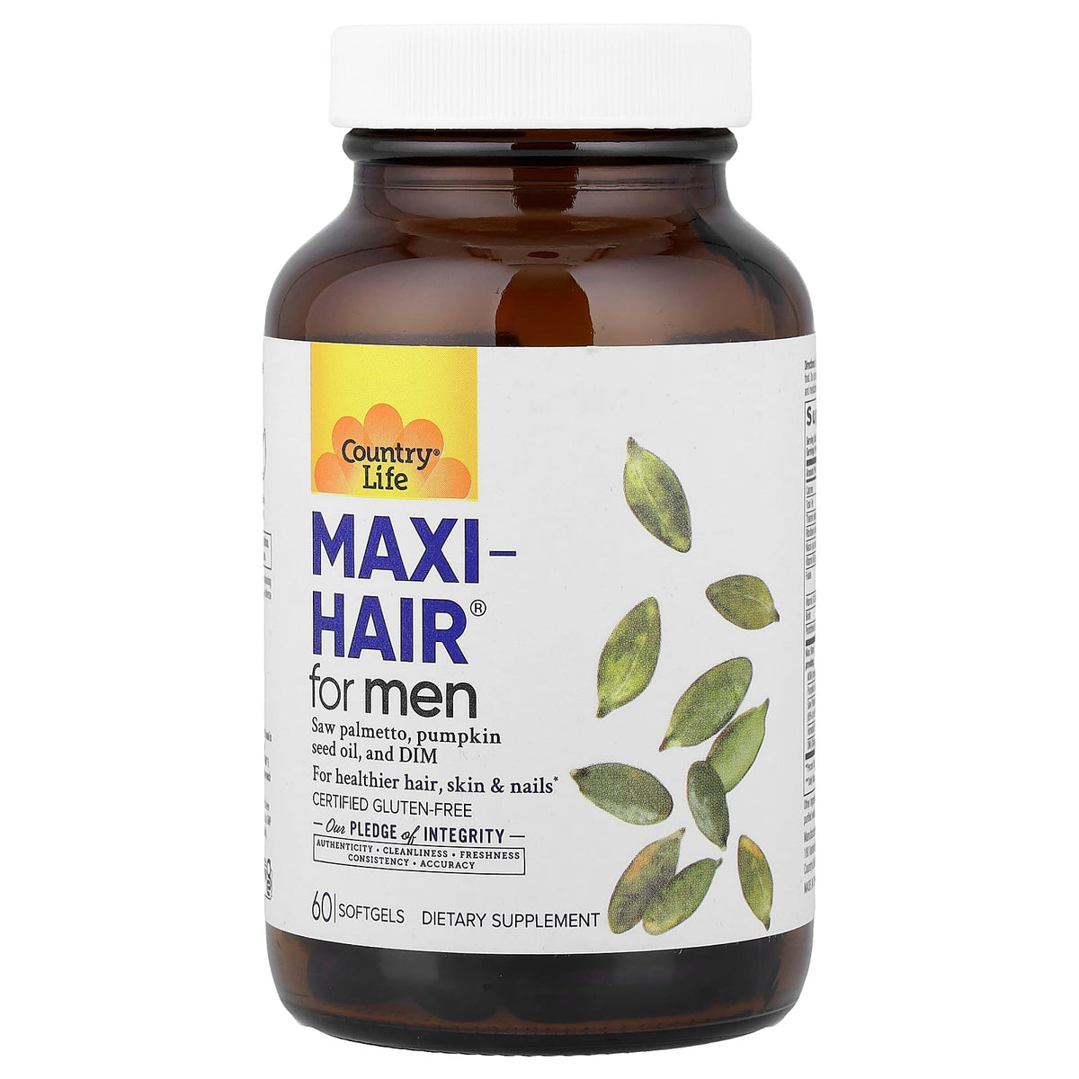Country Life Maxi-Hair for Men, 60 Softgels — product view