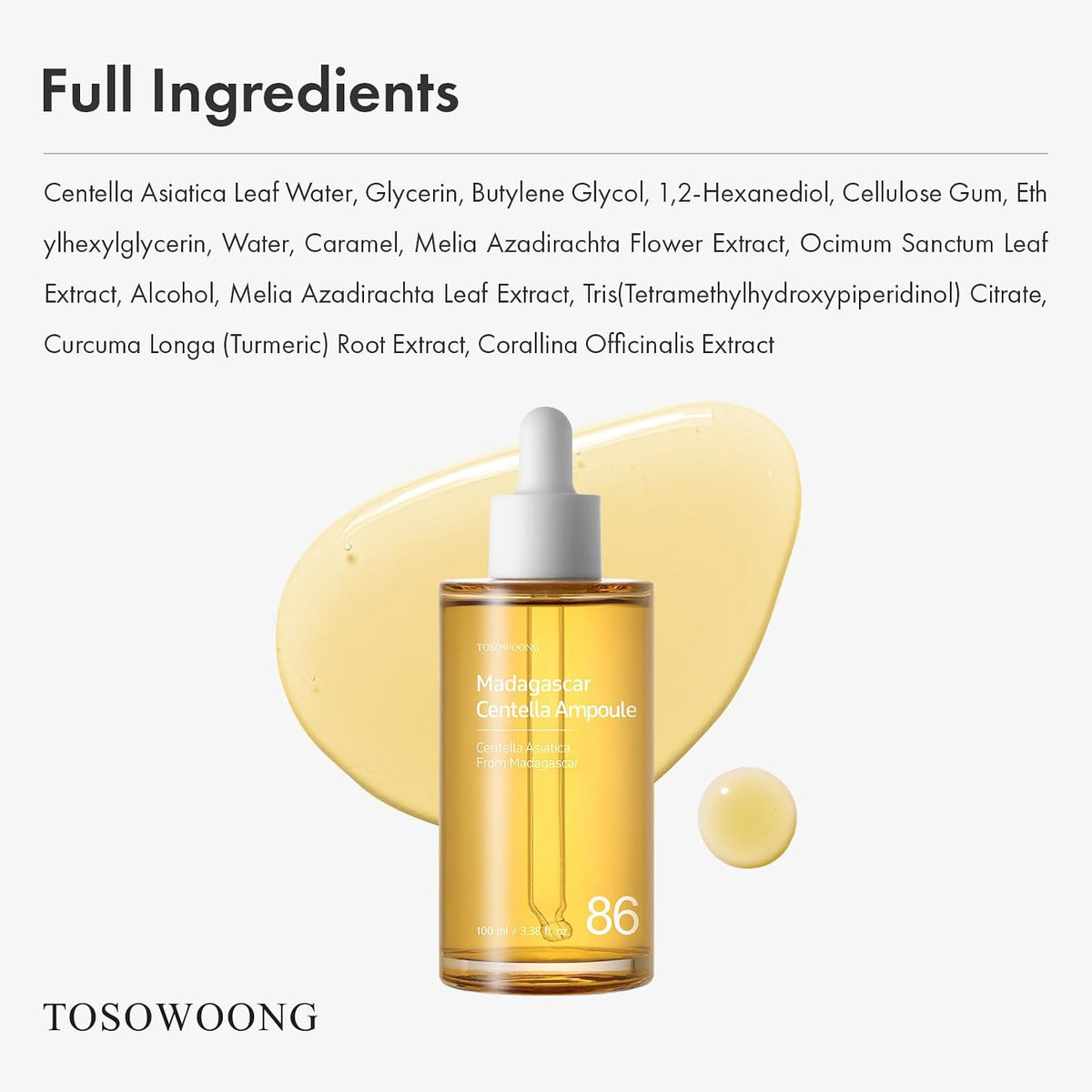 TOSOWOONG Madagascar Centella 86% Cica Ampoule - view 6